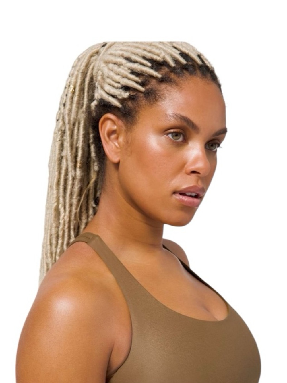 NWT LULULEMON Energy Bra Matte Copper Foil Long Line Shine Medium Support Bra 4 - Picture 9 of 10